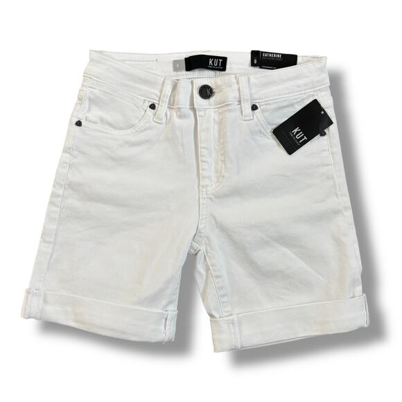 Kut from the Kloth White Jean Shorts Classic Design - Picture 1 of 4